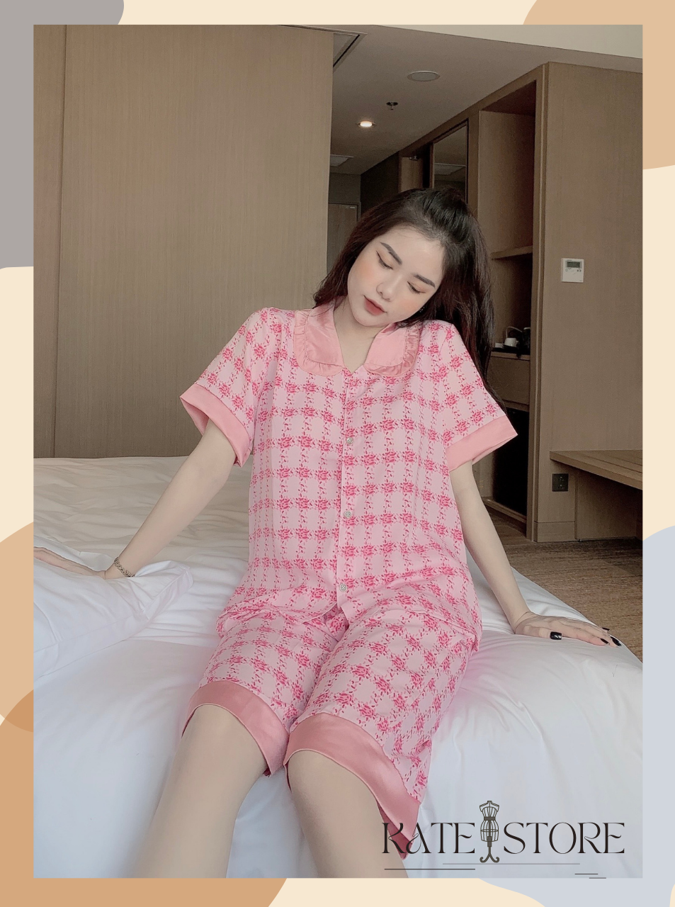 PIJAMA ĐỒ BỘ MẶC NHÀ, TAY CỘC QUẦN LỬNG, LỤA MANGO, LATIN, SATIN, TƠ TẰM CAO CẤP, HỌA TIẾT XINH XẮN DỄ THƯƠNG, SANG XỊN MỊN