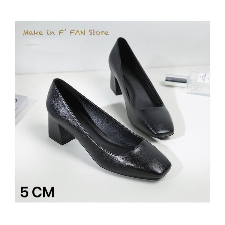 GIÀY MŨI VUÔNG DA MỀM - CÔNG SỞ TIẾP VIÊN HÀNG KHÔNG NỮ FFAN STORE