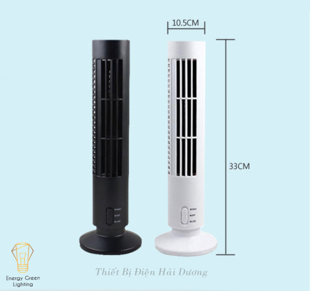 Quạt Mini Điều Hòa Để Bàn Hình Tháp Q-530 - Điều Hòa Không Khí Dọc Quạt Tháp - Cắm Điện Dây USB