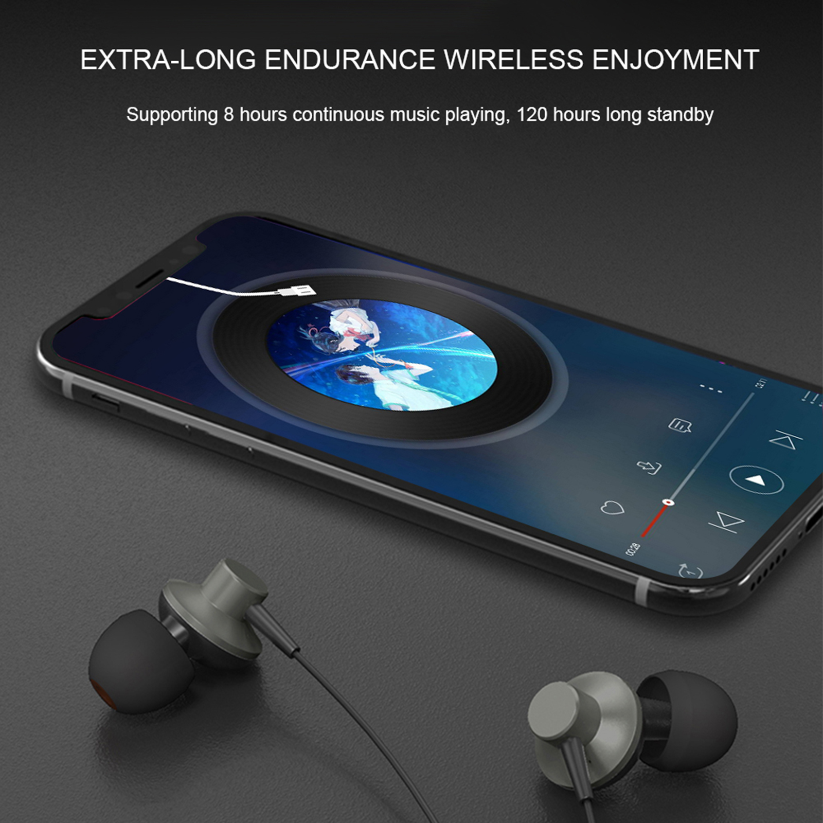 Tai Nghe Thể Thao Không Dây Bluetooth 5.0 Hút Từ Tính IPX5 Chống Nước