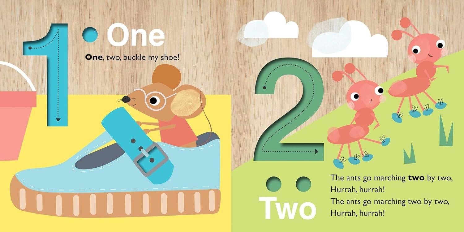 Sách ngoại văn: Touch And Trace - 1, 2, 3 Count With Me - Touch And Trace Nursery Rhymes