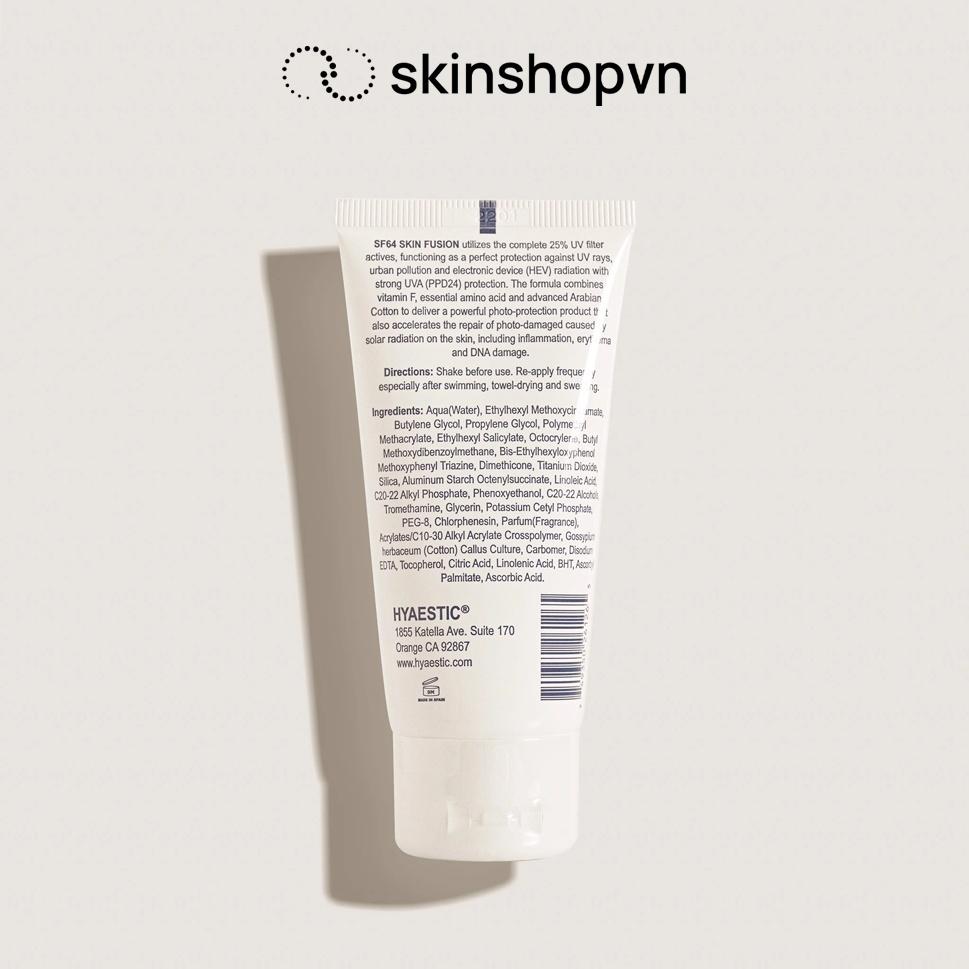Kem chống nắng bảo vệ tối đa Skin Fusion Hyaestic SF64 Sun And Pollution Protector SPF50+
