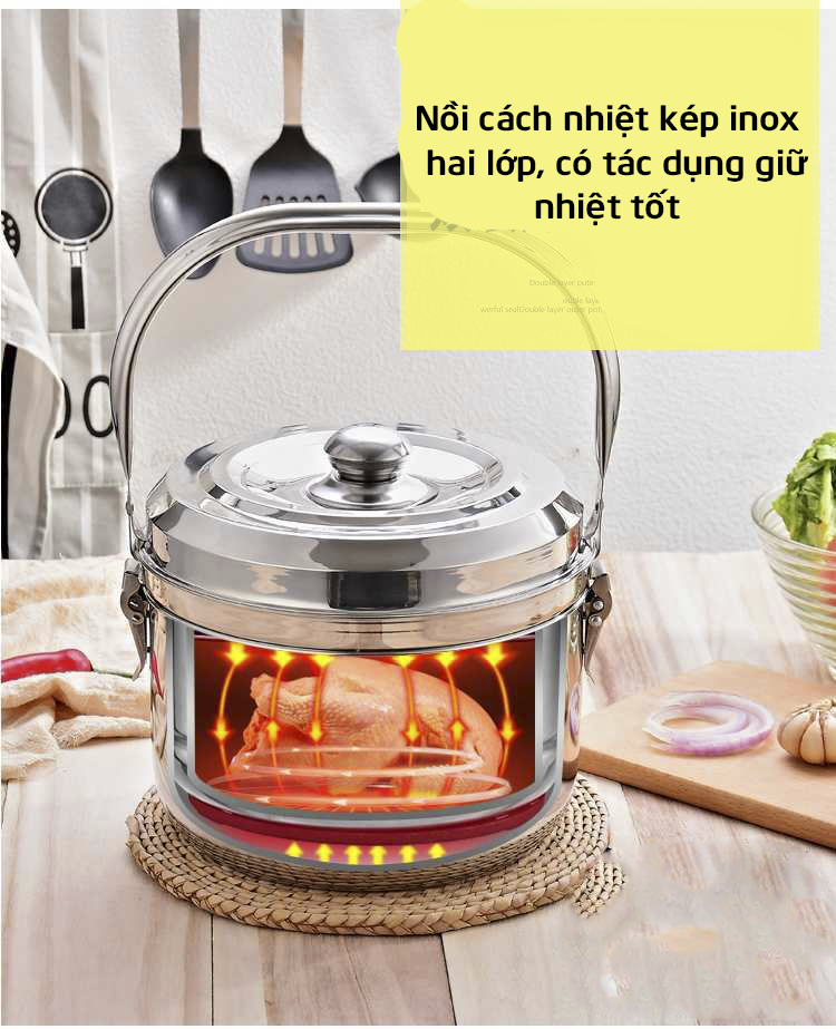 Nồi Ủ Nhiệt Chân Không Galen G014 5.5L Nồi Ủ Đa Năng - Bảo Hành 12 Tháng