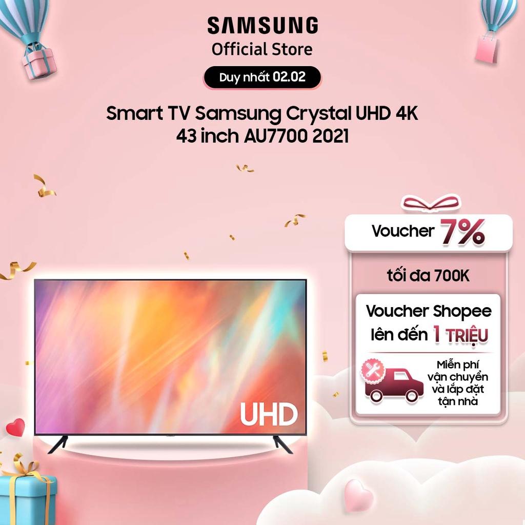 Smart TV Samsung UHD 4K 43 inch AU7700 (2021) - Hàng chính hãng