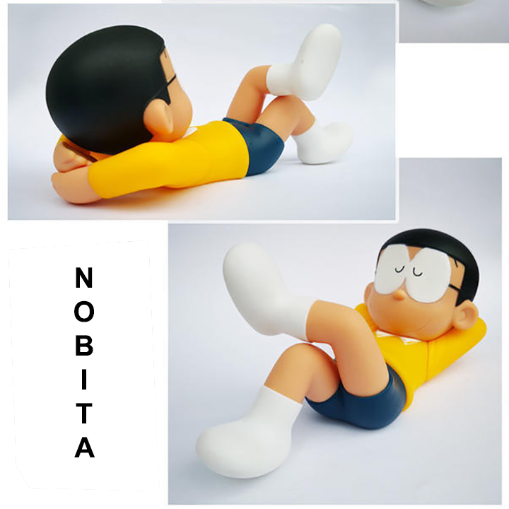 Mô Hình Nhân Vật Nobita Đang Ngủ (Vạn Sự Bình An). Sản phẩm làm từ nhựa PVC đặc siêu xịn và đầm tay. Bày Taplo ô tô, bàn làm việc hay tủ sách, decor trang trí phòng khách