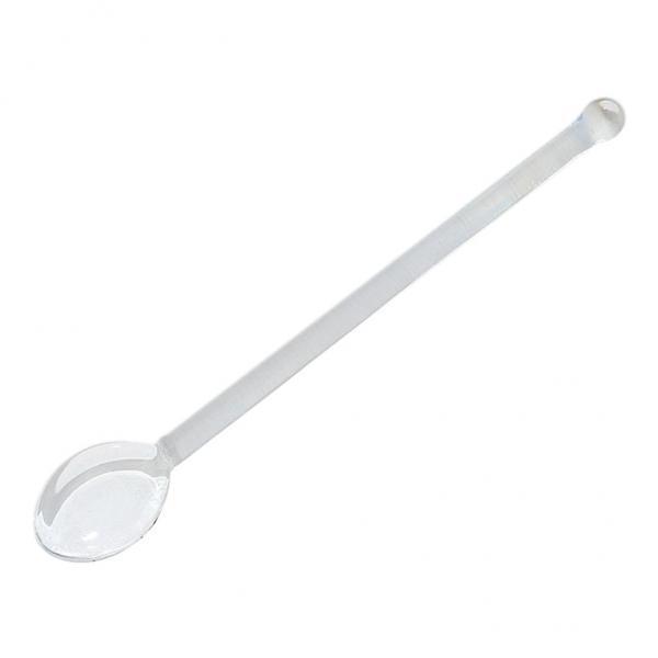 2X Glass Teaspoons Safe Stirring Spoon for Stirring Coffee Bar Clear