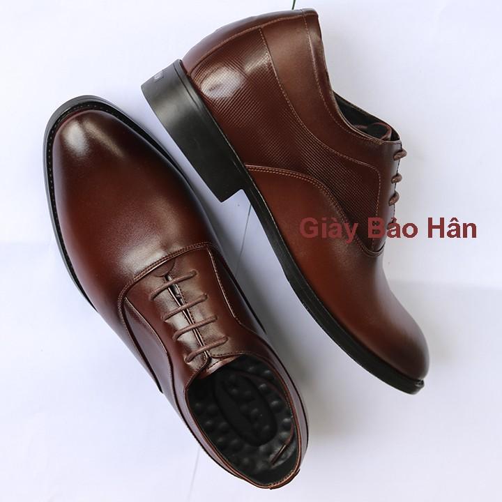 Giày Tây Nam Tăng Chiều Cao, Da Bò Mã GC-02 Tăng Cao 6.5 cm