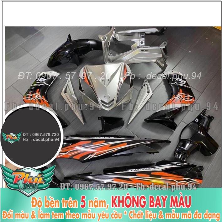 Tem rời Exciter 135 2010 bạc đen
