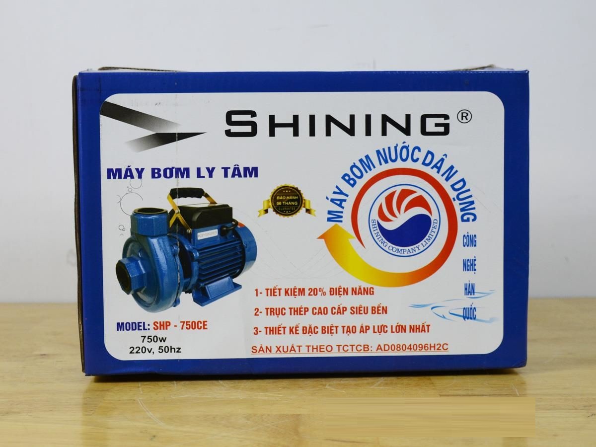 MÁY BƠM NƯỚC SHINING SHP-750CE (750W- THUỘC MÁY BƠM NƯỚC LY TÂM)- HÀNG CHÍNH HÃNG