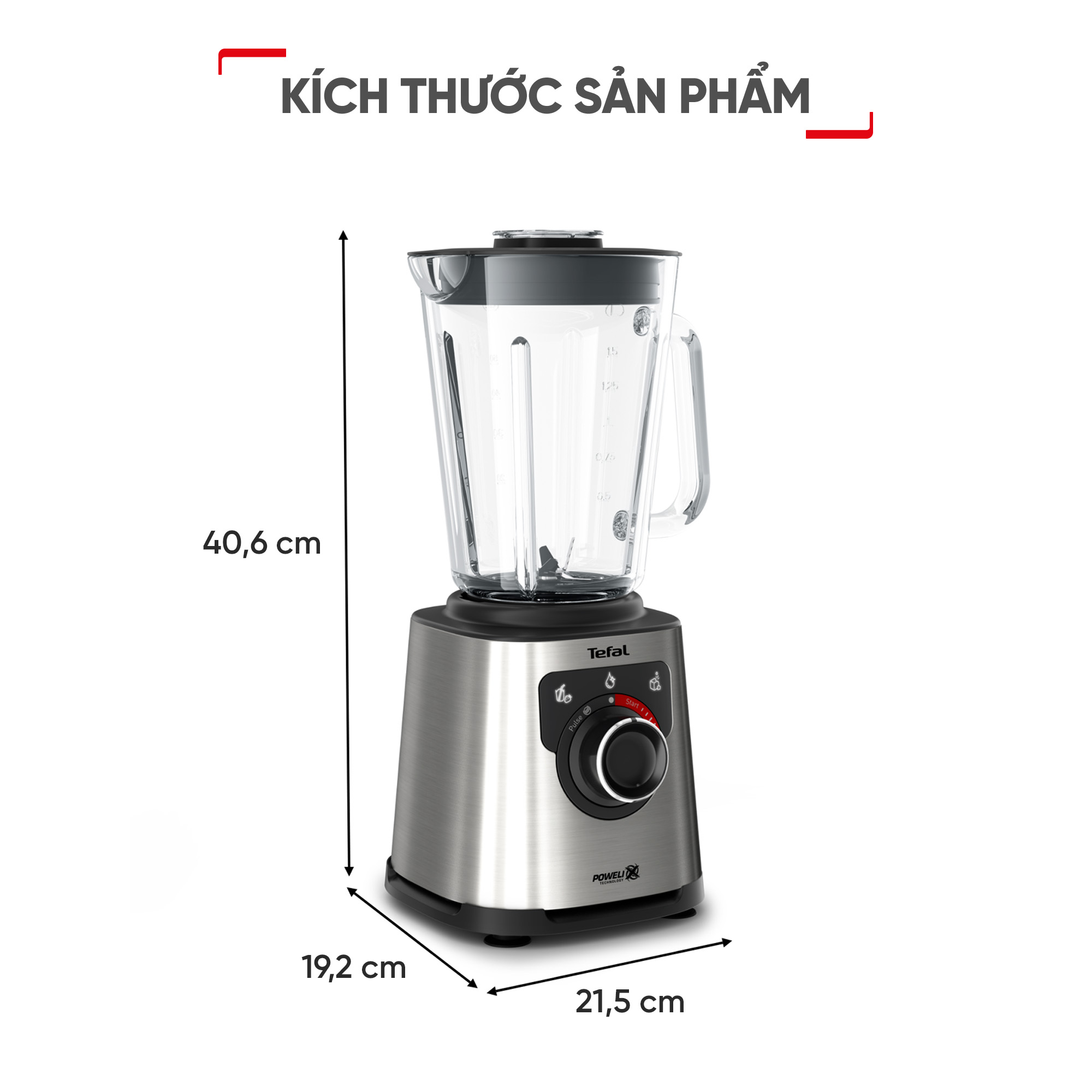 Máy xay sinh tố Tefal PerfectMix BL871D31 - Hàng chính hãng