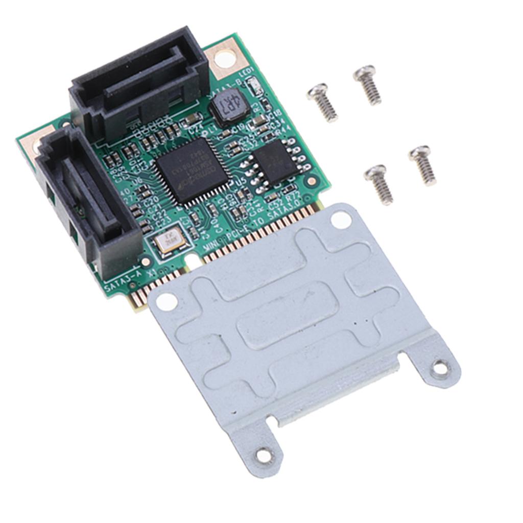 Mini PCI-E Để SATA3.0 2 Cổng SATA III SSD Mở Rộng Bộ Chuyển Đổi Thẻ 6G