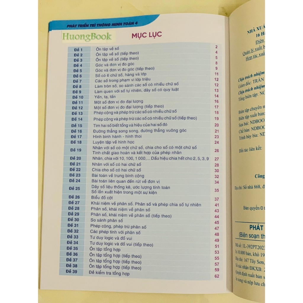 Sách - Phát Triển Trí Thông Minh Toán 4 - Biên soạn theo chương trình GDPT mới - ND