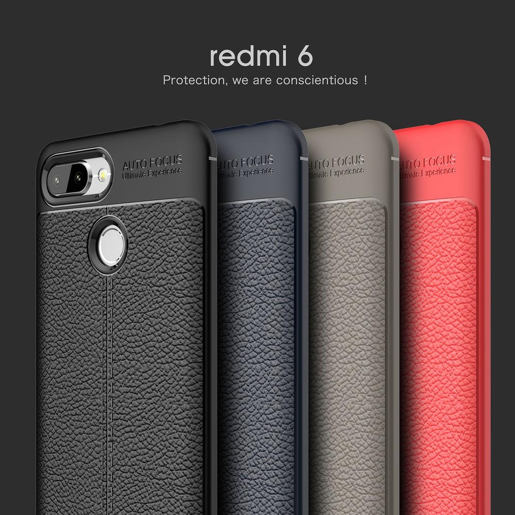 Ốp lưng Xiaomi Redmi 6 silicon giả da Auto Focus