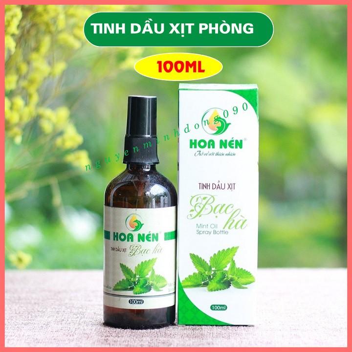 Tinh dầu bạc hà xịt phòng Hoa Nén 100ml - Giúp khử mùi, diệt khuẩn, xua đuổi côn trùng hiệu quả