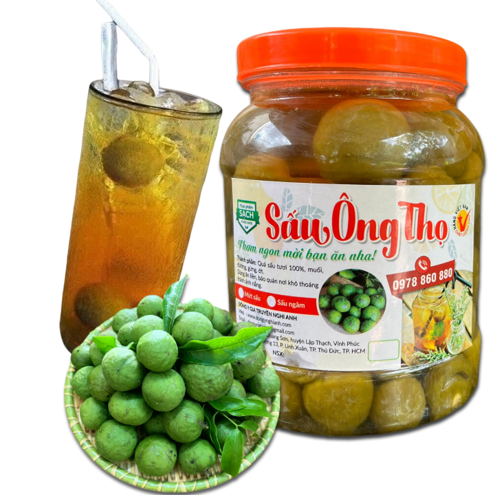 Sấu ngâm đường Ông Thọ Hộp 2kg Đặc Sản Vĩnh Phúc