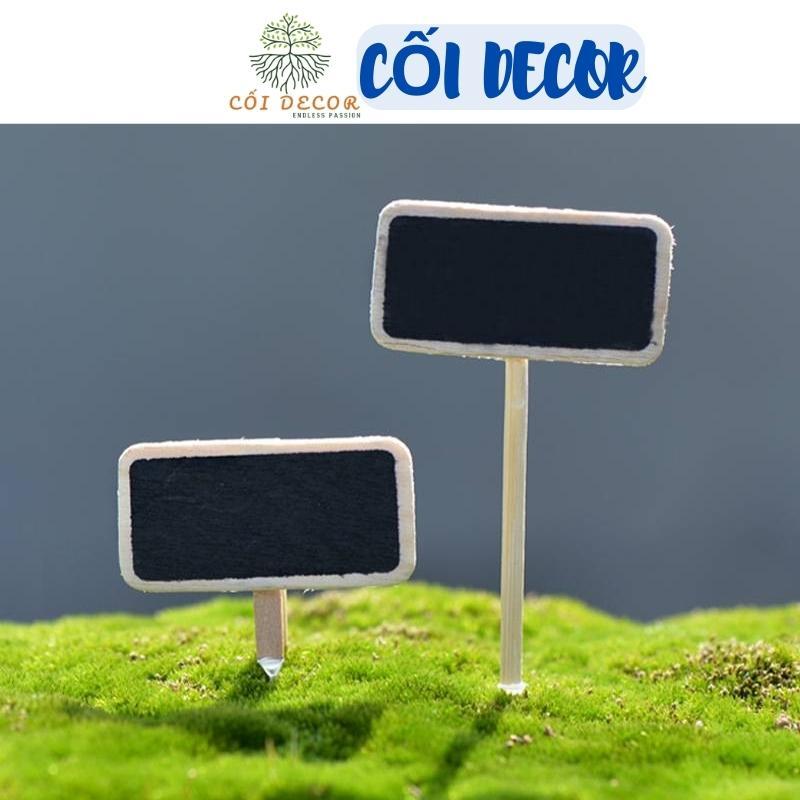 Tiểu cảnh Terrarium ️ Bảng tên đen trống tiểu cảnh trang trí sen đá, sân vườn, bể cá, bể terrarium