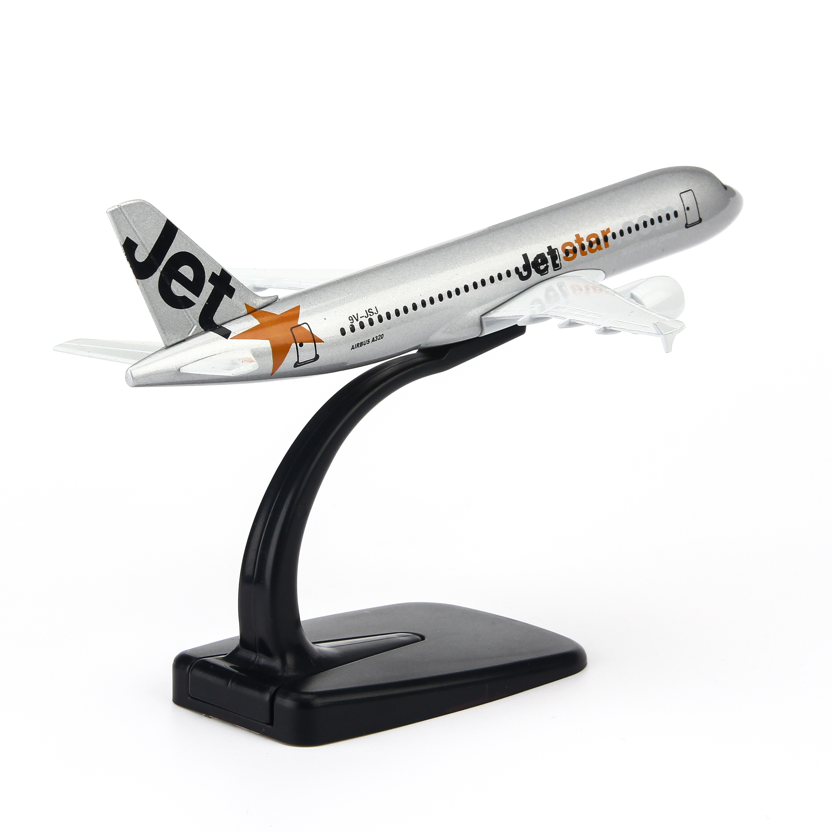 Mô Hình Máy Bay Trưng Bày Jetstar Everfly (Bạc)