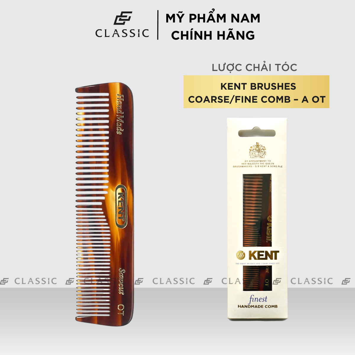 Lược chải tóc Kent Brushes Coarse/Fine Comb – AOT