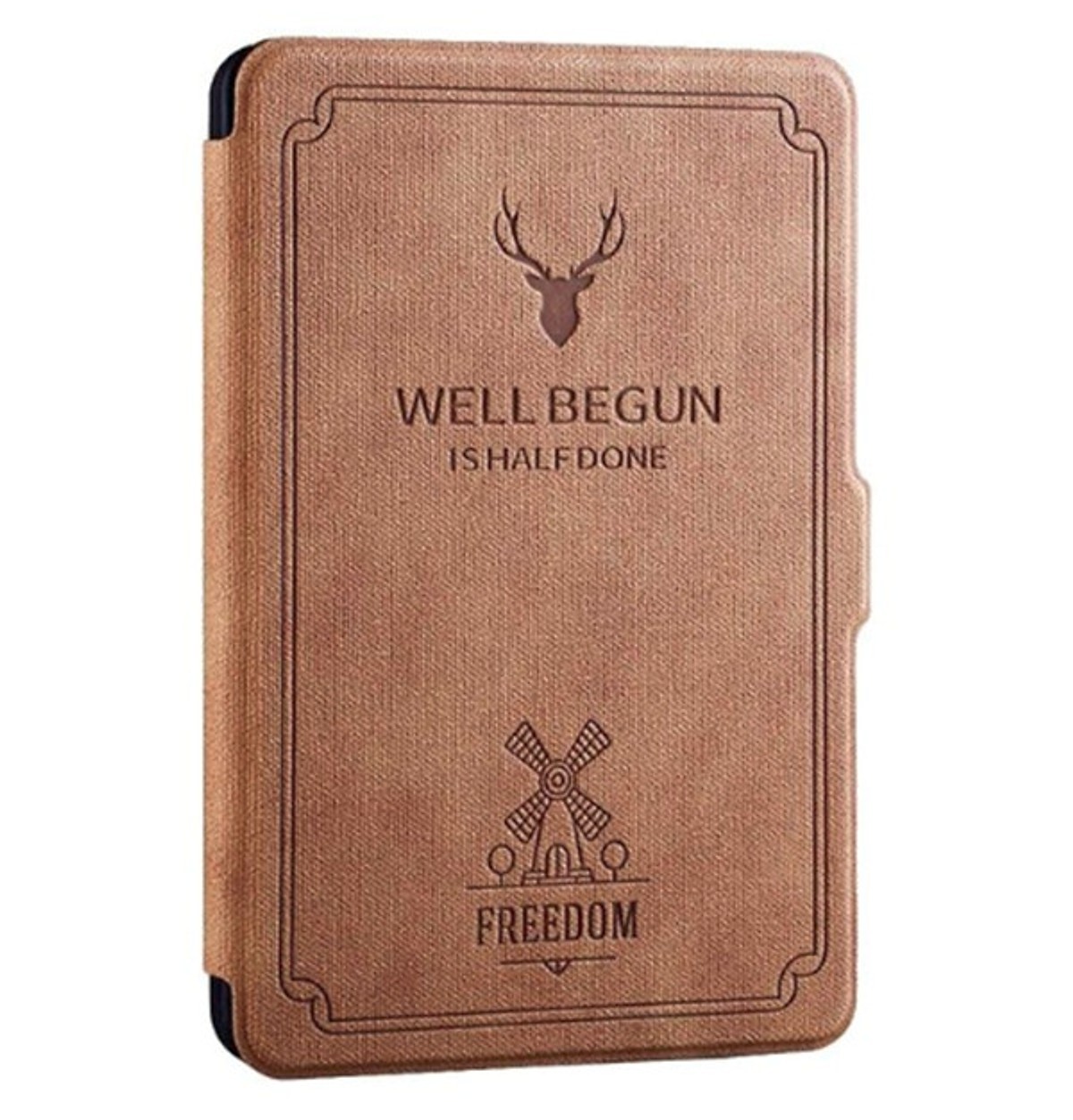 Combo Máy Đọc Sách Kindle Paperwhite Gen 10th và Bao da WELL BEGUN Màu vàng - Hàng Chính Hãng