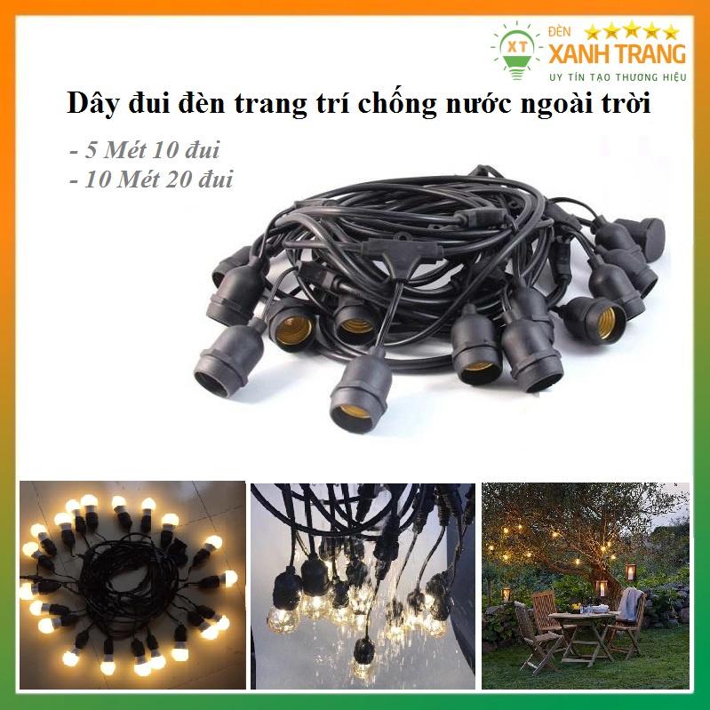 Hình ảnh Dây đui đèn trang trí thả ngoài trời đúc chống nước quán cà phê, trà chanh, Đèn sân vườn, hành lang, treo cây