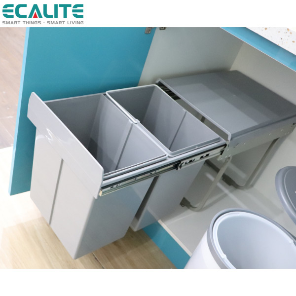 Thùng rác âm tủ Double Dustbin Ecalite EL-DUB20L - Hàng chính hãng