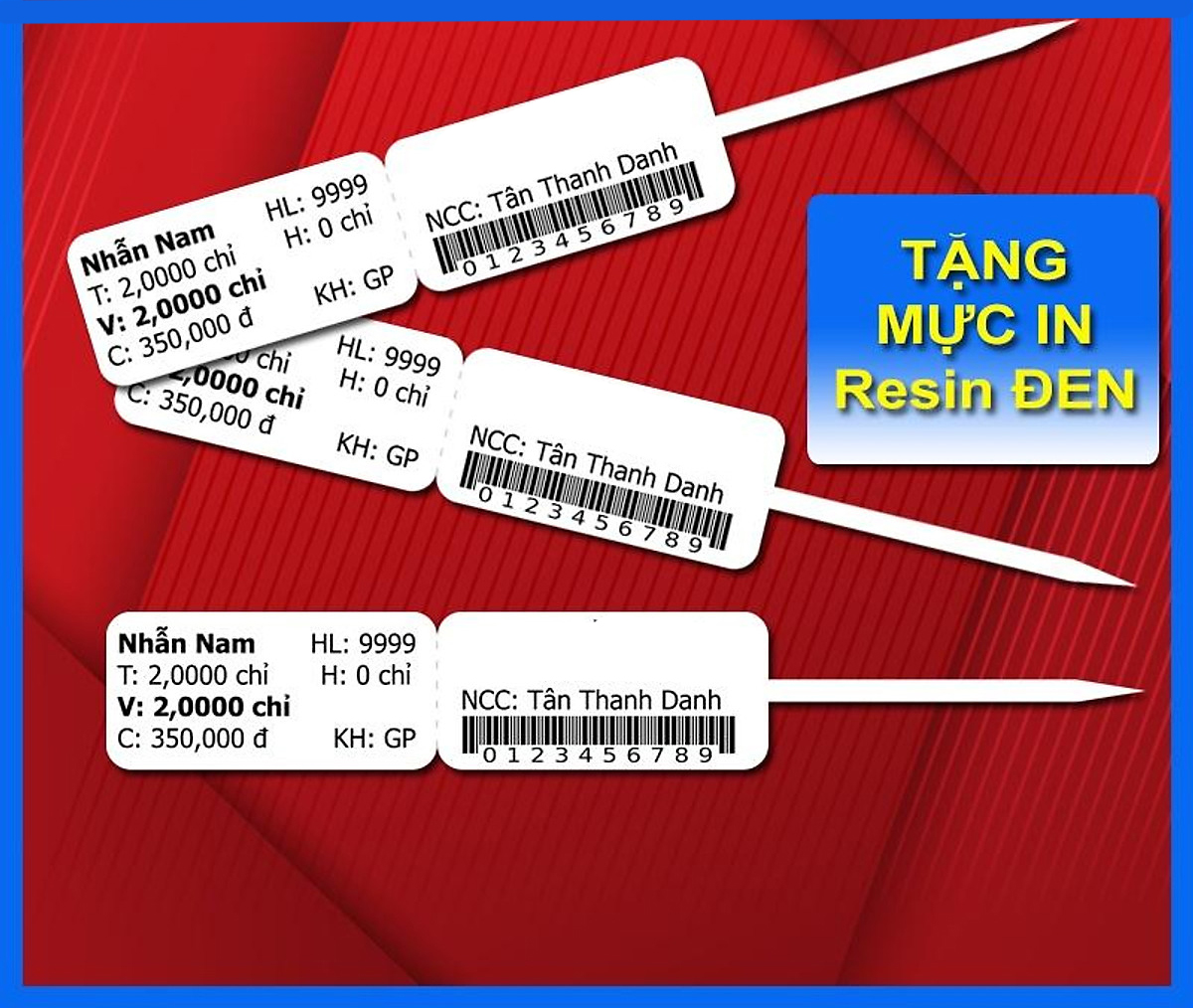 Cuộn Tem Vàng Nữ Trang, Trang sức - Tem nhãn vàng cho Tiệm vàng