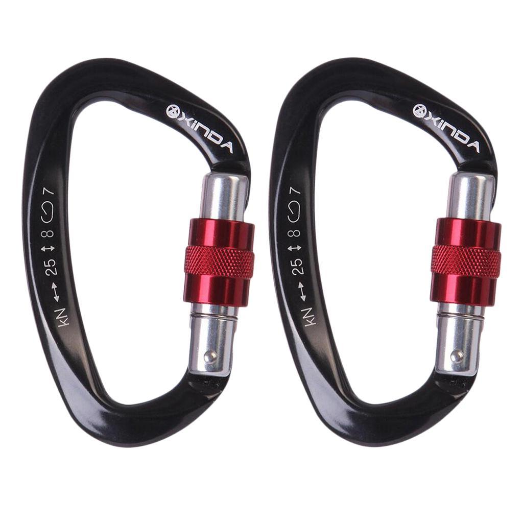 Mountaineering Climbing Equipment Carabiner Screw Lock 25KN