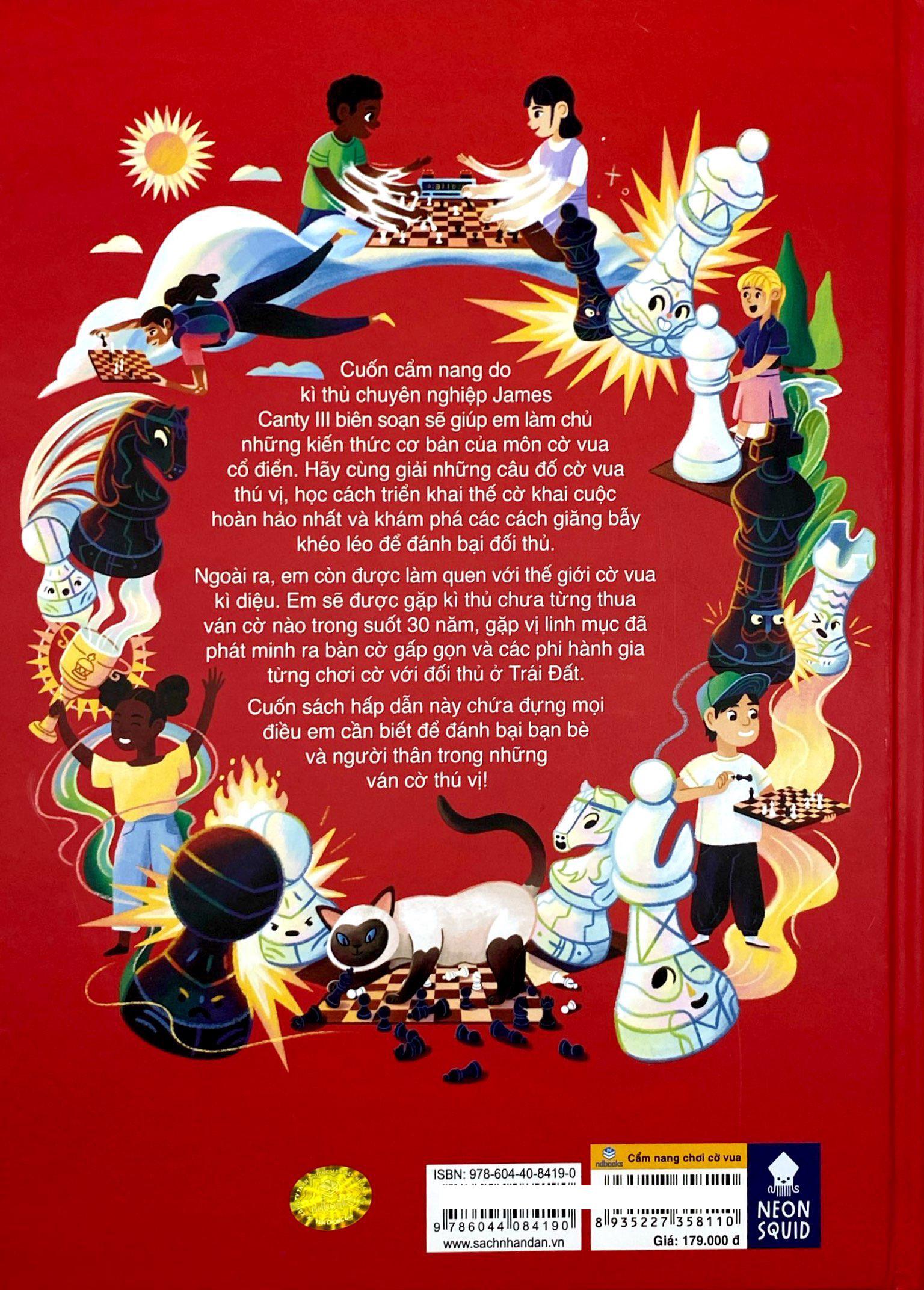 Sách - Cẩm Nang Cờ Vua - Học Cờ Vua Căn Bản Từ Một Kì Thủ Chuyên Nghiệp - Bìa Cứng