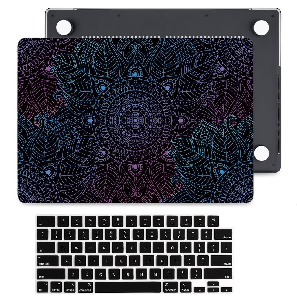 Mandala Ốp Lưng Cứng Có Bàn Phím Cho MacBook Air 13 Pro 13.3 14 16 inch M1 Chip A2442 A2485 A2337 A2179 A1932 A1466 A1369 A2338 A2289