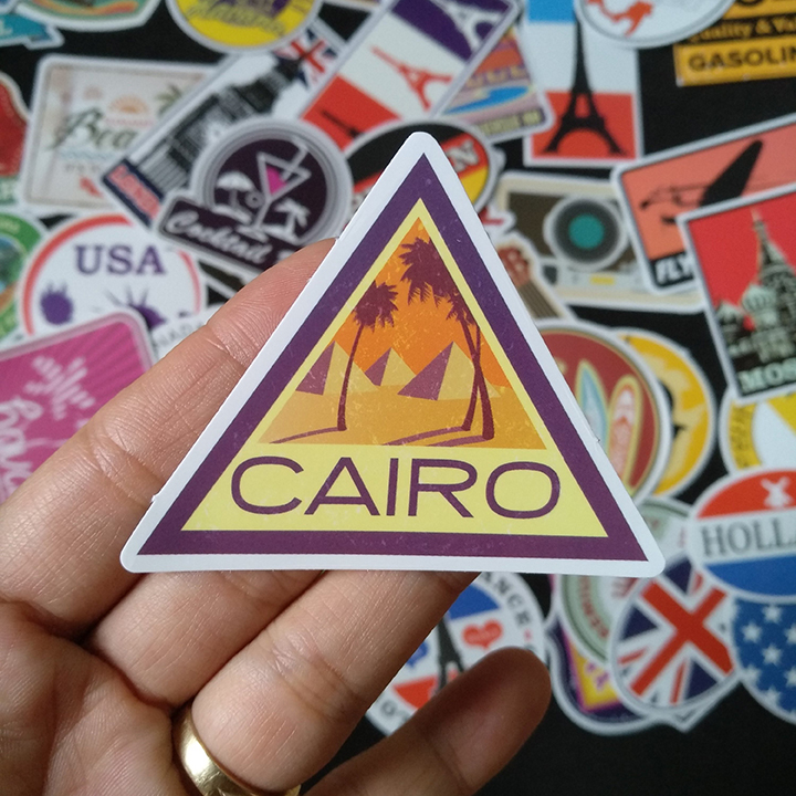 Bộ Sticker dán cao cấp chủ đề DU LỊCH - TRAVEL - Dùng dán Xe, dán mũ bảo hiểm, dán Laptop