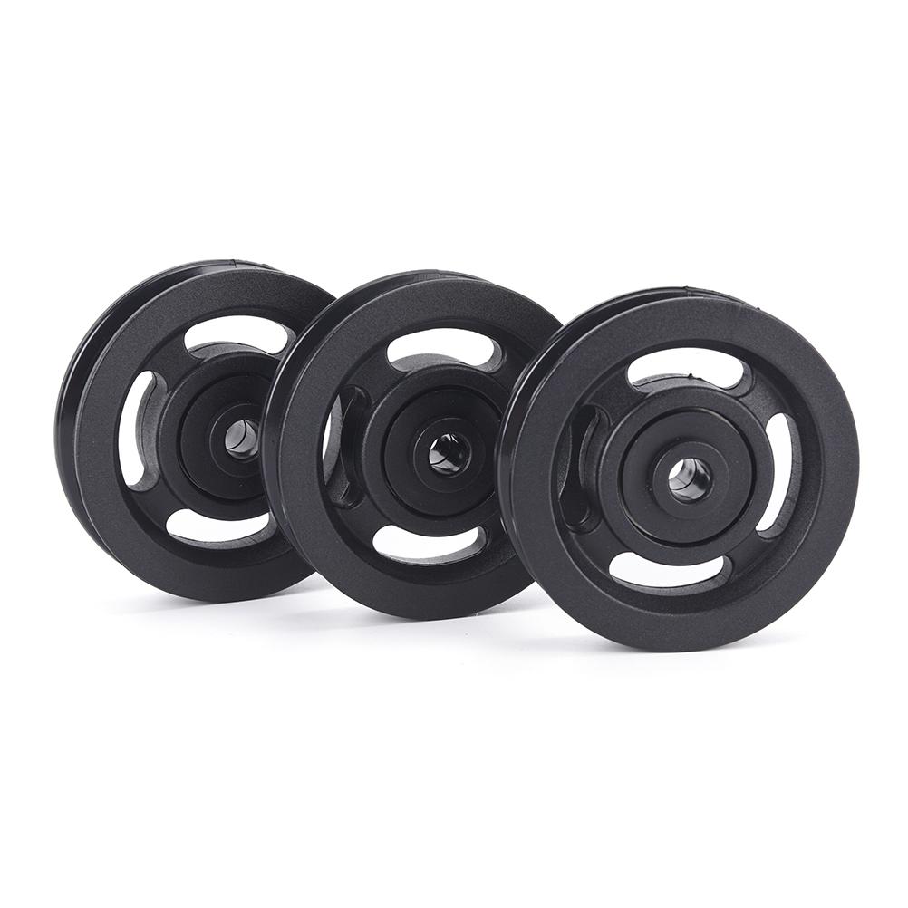 1PC Bán buôn phổ quát có đường kính 90mm Nylon Buồn xáo Pulley WHEEL CLUCE Thiết bị tập thể dục Phần thiết bị tập thể dục
