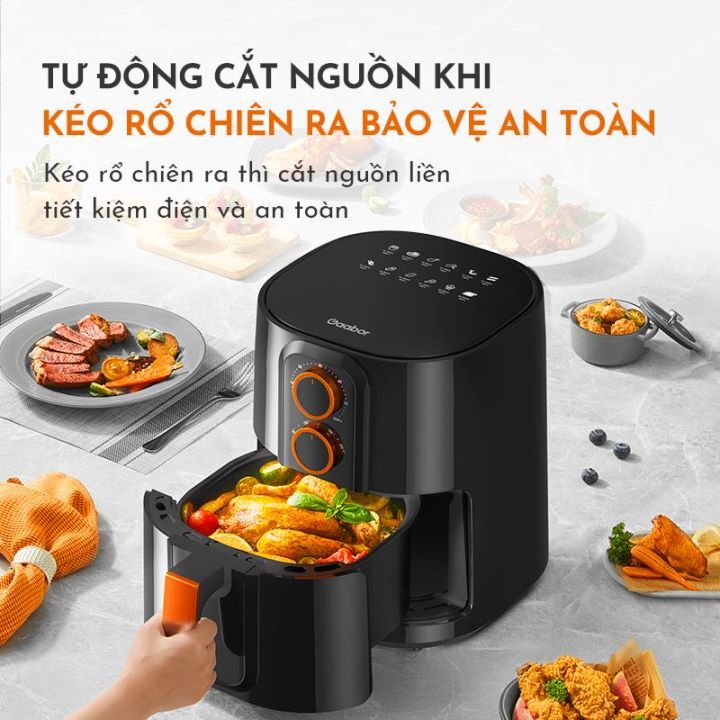 Nồi chiên không dầu GAABOR GA-M5A01 dung tích 5L công suất 1400W điều khiển cơ học - Hàng chính hãng