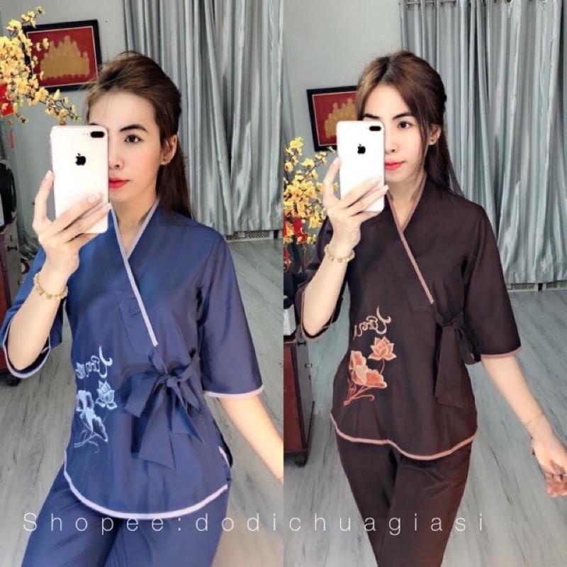 ĐỒ LAM ĐI CHÙA  Nhật Nơ Hoa Thêu