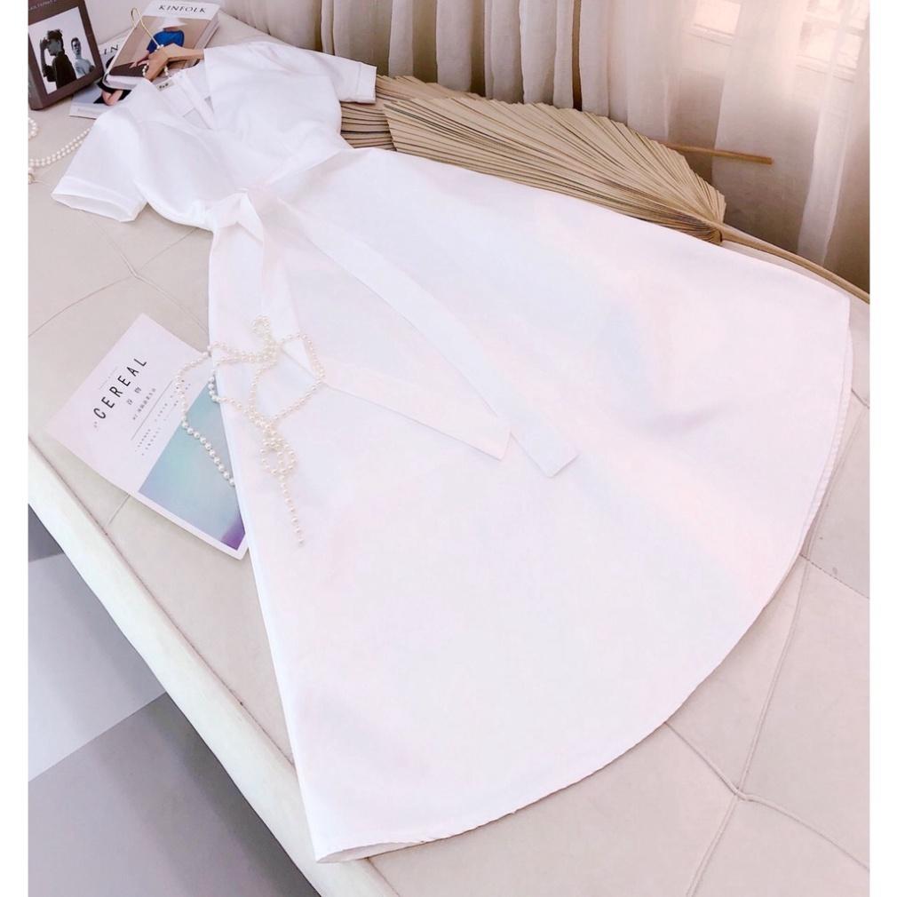 Đầm dự tiệc trắng phồng xoè có sẵn đi biển dự tiệc dạo phố bigsize gợi cảm sexy