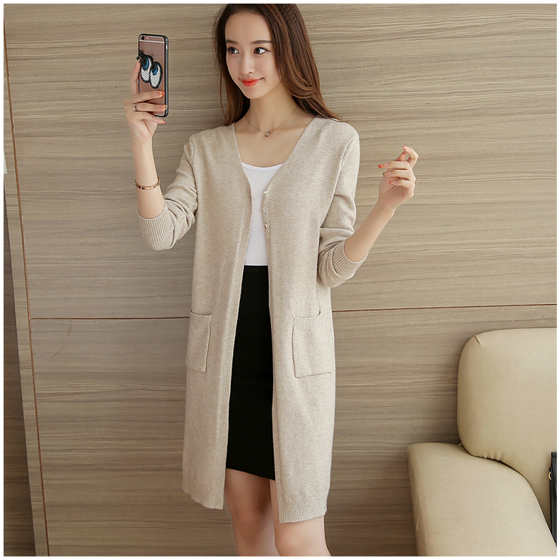 Áo khoác cardigan nữ dáng dài kiểu Hàn Quốc, chất len mềm mịn ấm k33