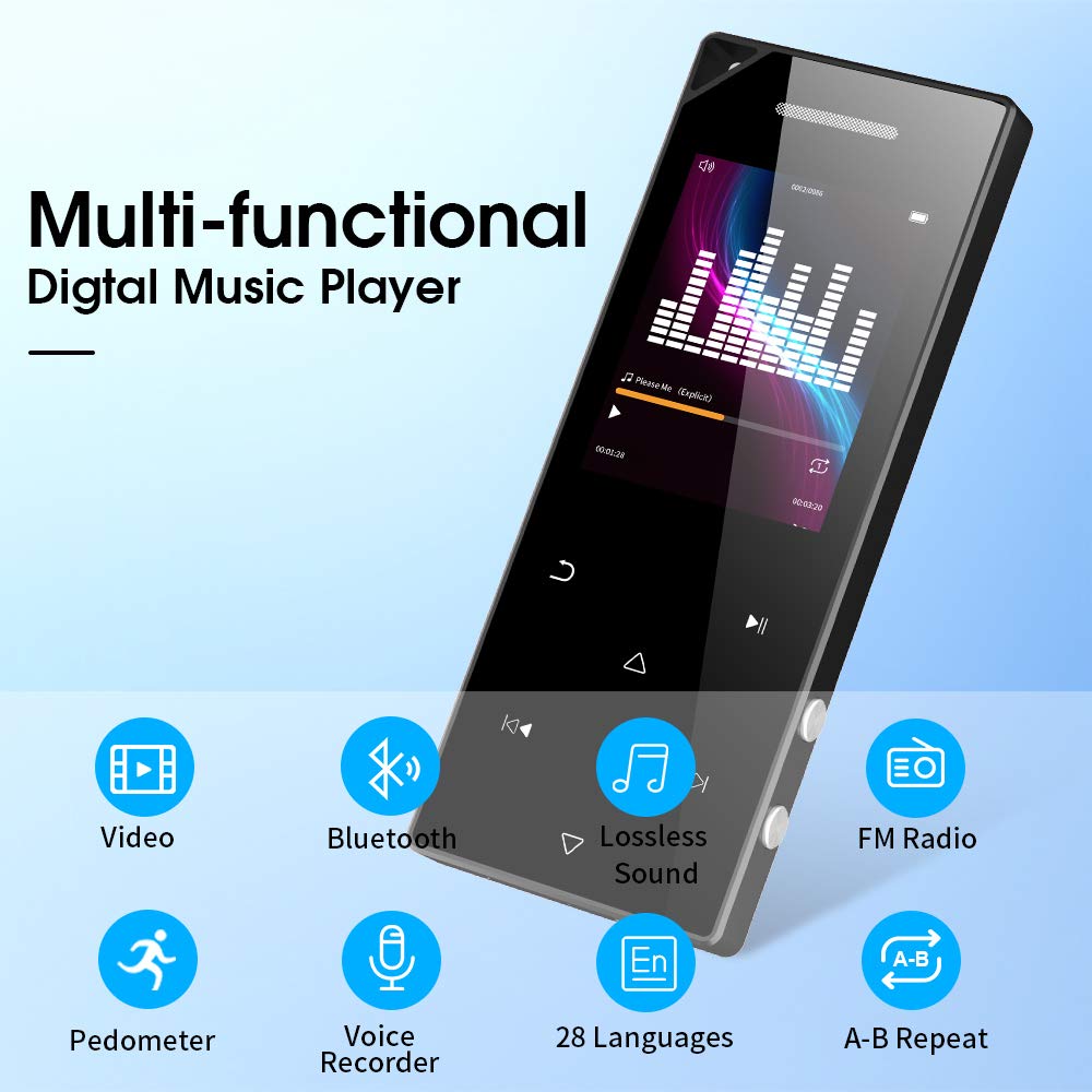 Máy nghe nhạc Lossless bluetooth RUIZU D05 8G Player Touch Screen Portable Hàng nhập khẩu