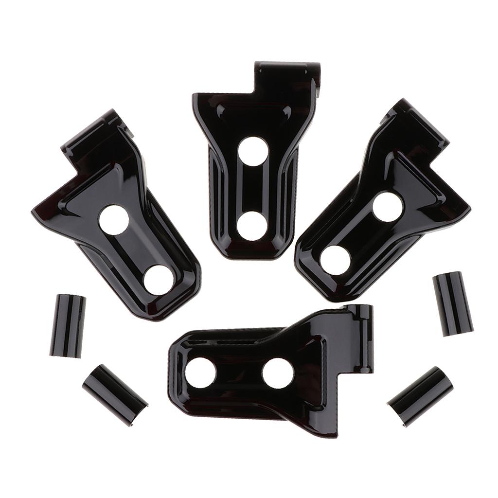 4Pcs Black Door Hinge Covers Trim Fits for 2018 Wrangler JL Unlimited