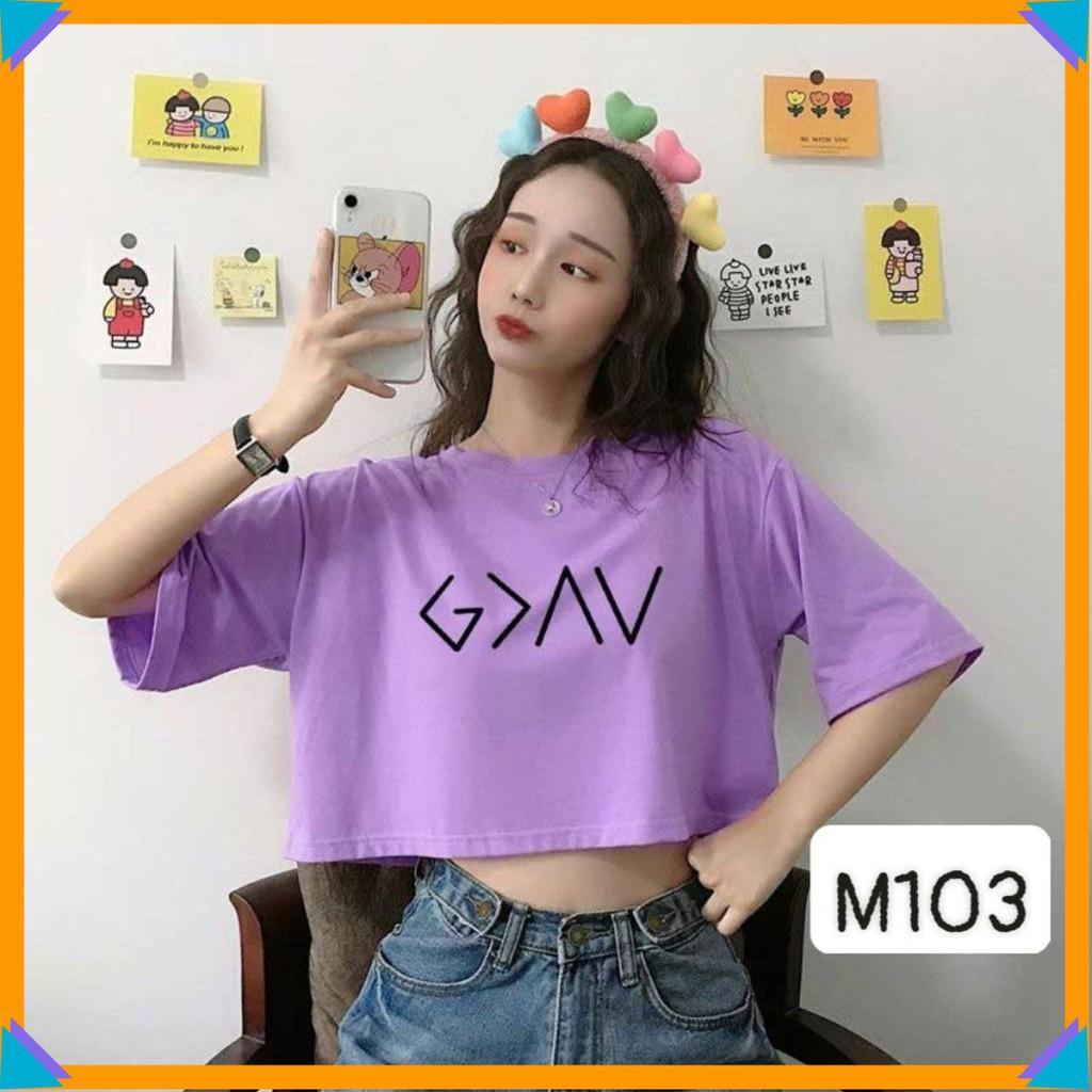 Áo Thun Nữ Croptop form rộng, 5 màu thời trang Mã: S103