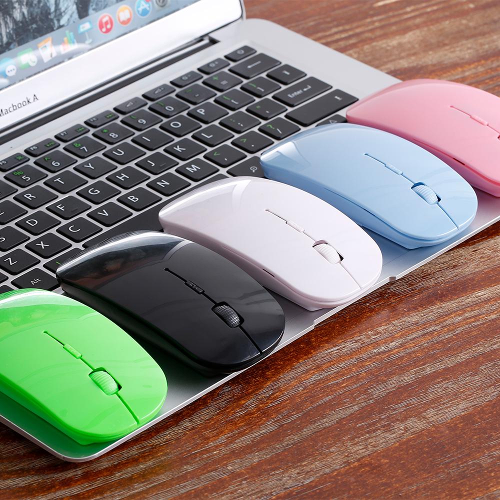 2.4G Wireless Mouse Portable Ultra-thin Mute Mouse 4 Keys Wireless Optical Mouse 1600DPI for   Desktop Computer Laptop