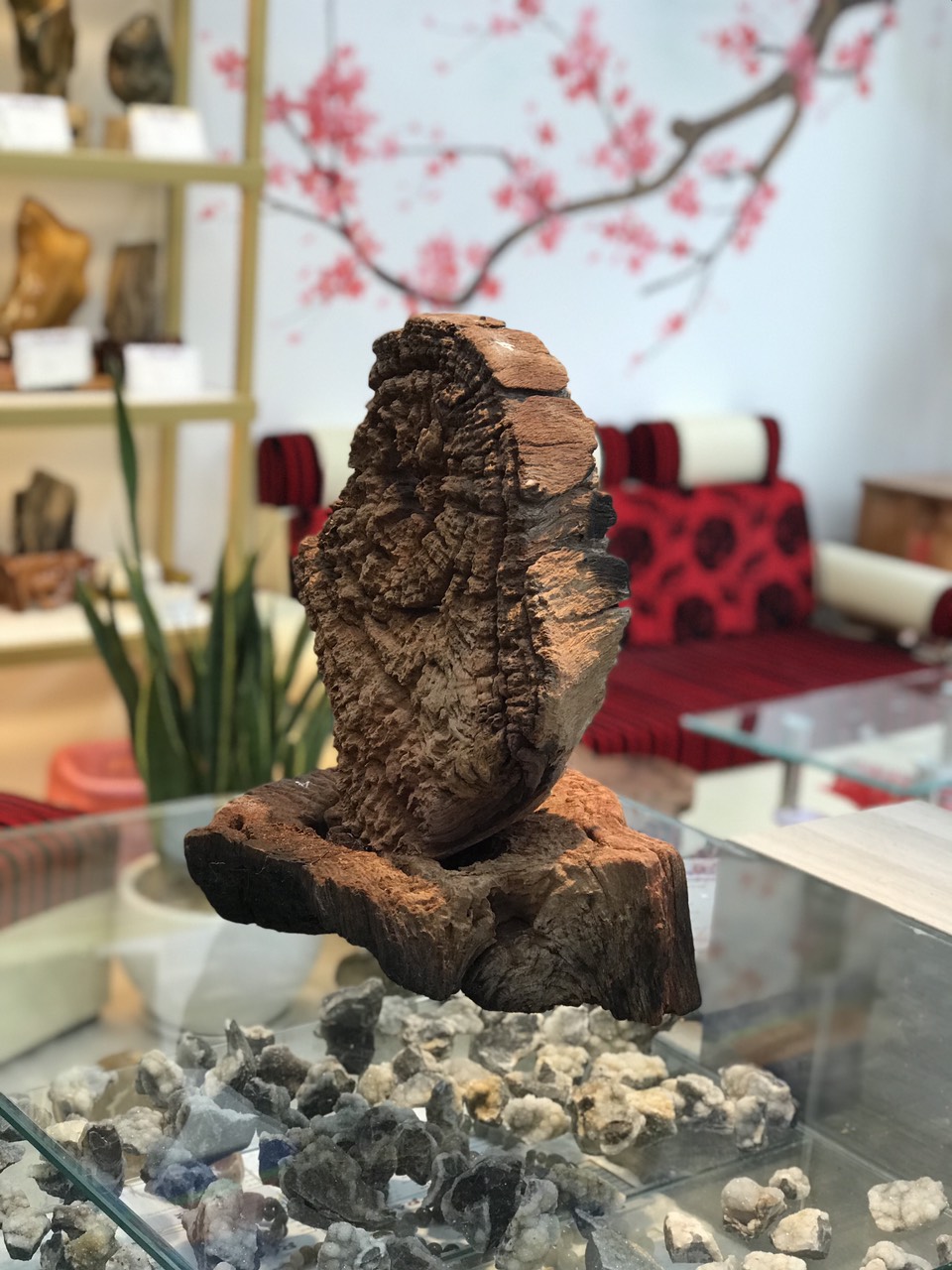 Gỗ Hương Hàng Lũa Xếp - Xuất Xứ: Chư-Sê, Gia Lai - KT: 33*43*25 cm - TL: 8kg- Trang Trí Nhà Cửa - Đá &amp; Gỗ - G57