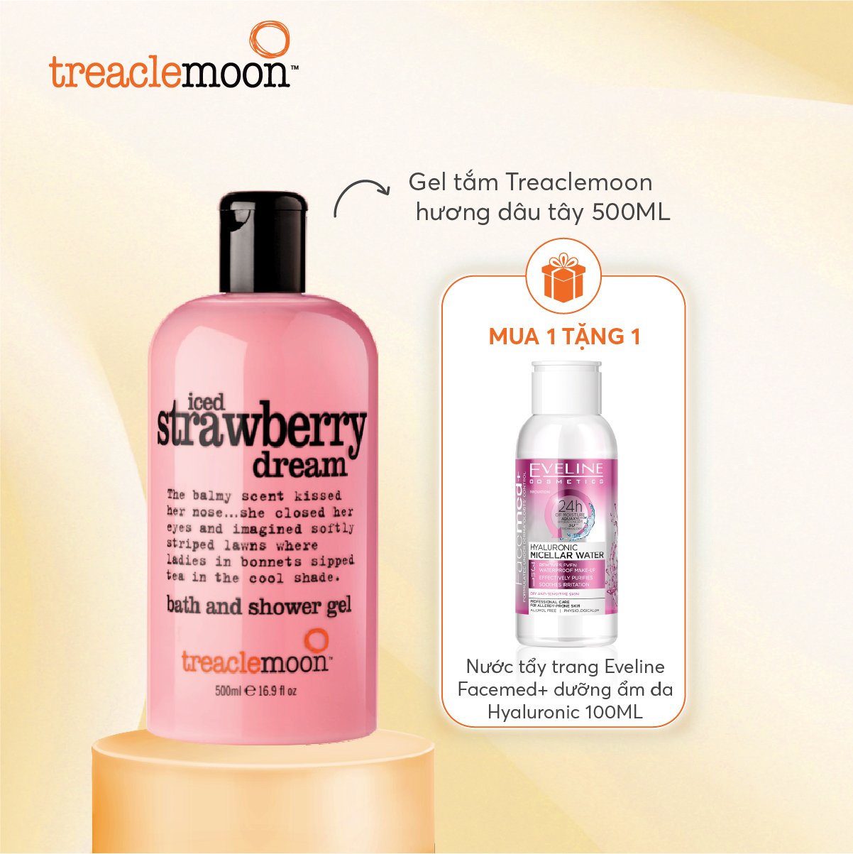 Gel tắm chiết xuất dâu tây Treaclemoon 500ml