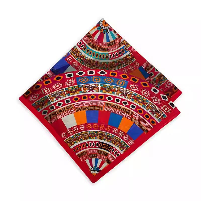 Khăn bandana Vintage họa tiết thổ cẩm cao cấp 100% cotton