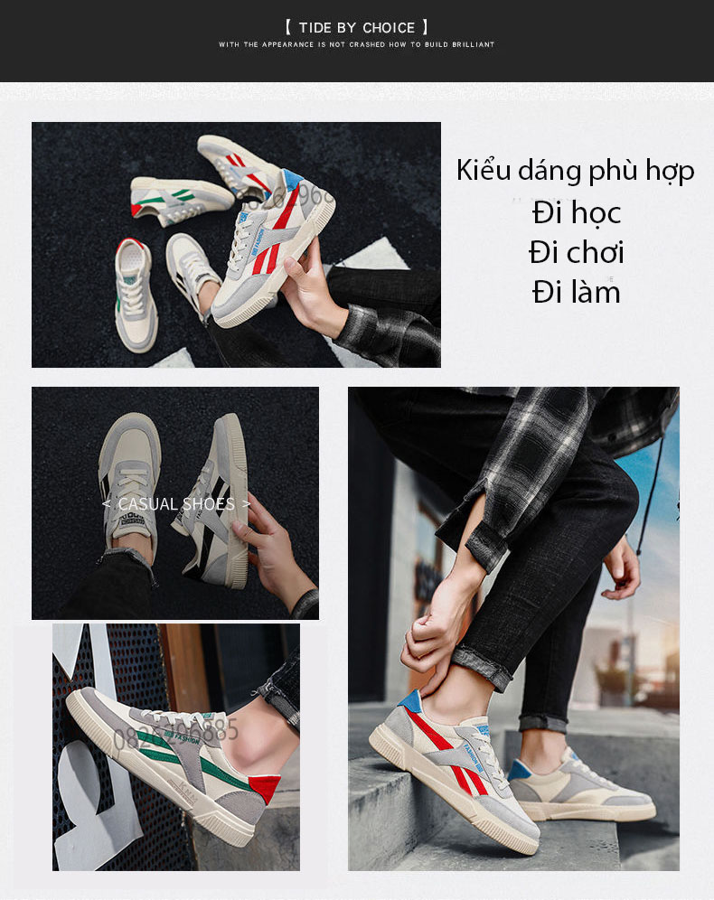 Giày thể thao nam hiện đại phong cách Hàn Quốc - 20-3
