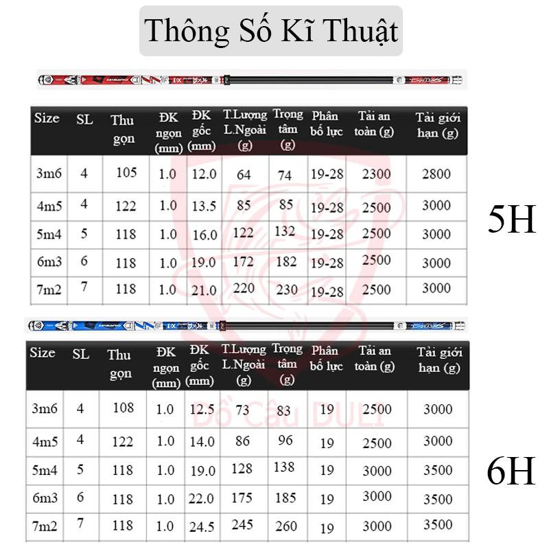 Cần câu tay Chuangwei Lăng Thiên Hoàn Mỹ chuyên câu đài độ cứng 5H, 6H Top 1 Trung Quốc CC-1
