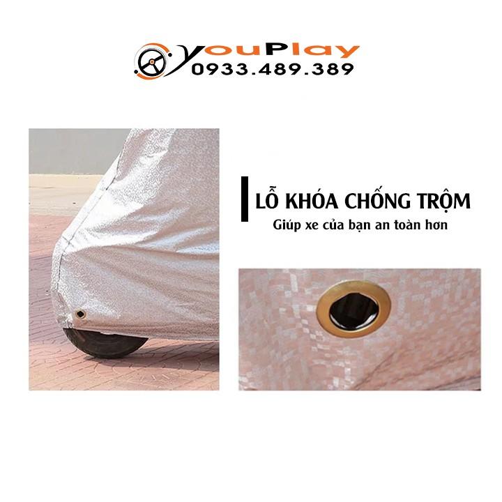 Bạt phủ xe máy chống mưa nắng, bụi bẩn, vải dù pha nilon chống thấm tuyệt đối, áo trùm cả xe