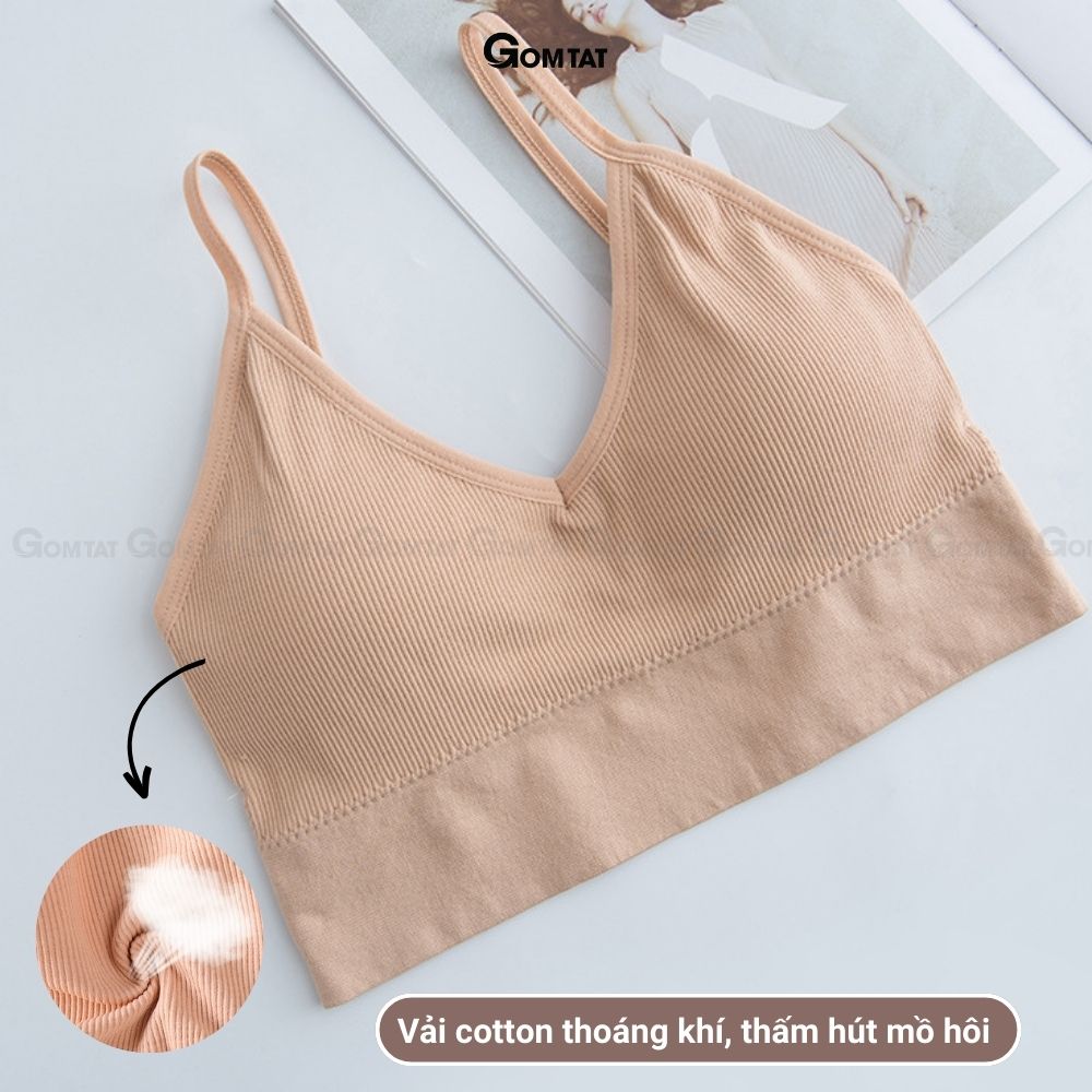 Áo Bra thun gân tâm tập gym, áo ngực khoét lưng chữ U kèm mút đệm mỏng - BRACHU-U-007