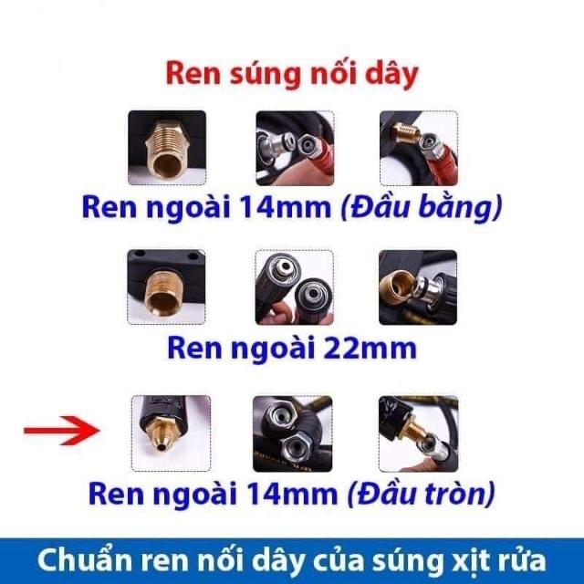 Bộ súng xịt và bình tạo bọt tuyết cho máy rửa xe áp lực cao, máy xịt rửa cao áp, máy rửa xe gia