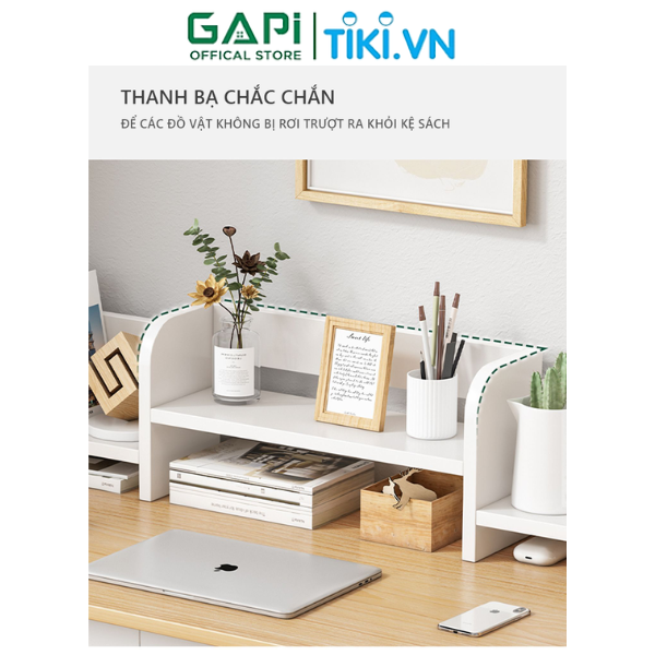 Kệ sách đa năng để bàn đa ngăn tiện lợi kết hợp bo góc tinh tế thương hiệu GAPI - GP261