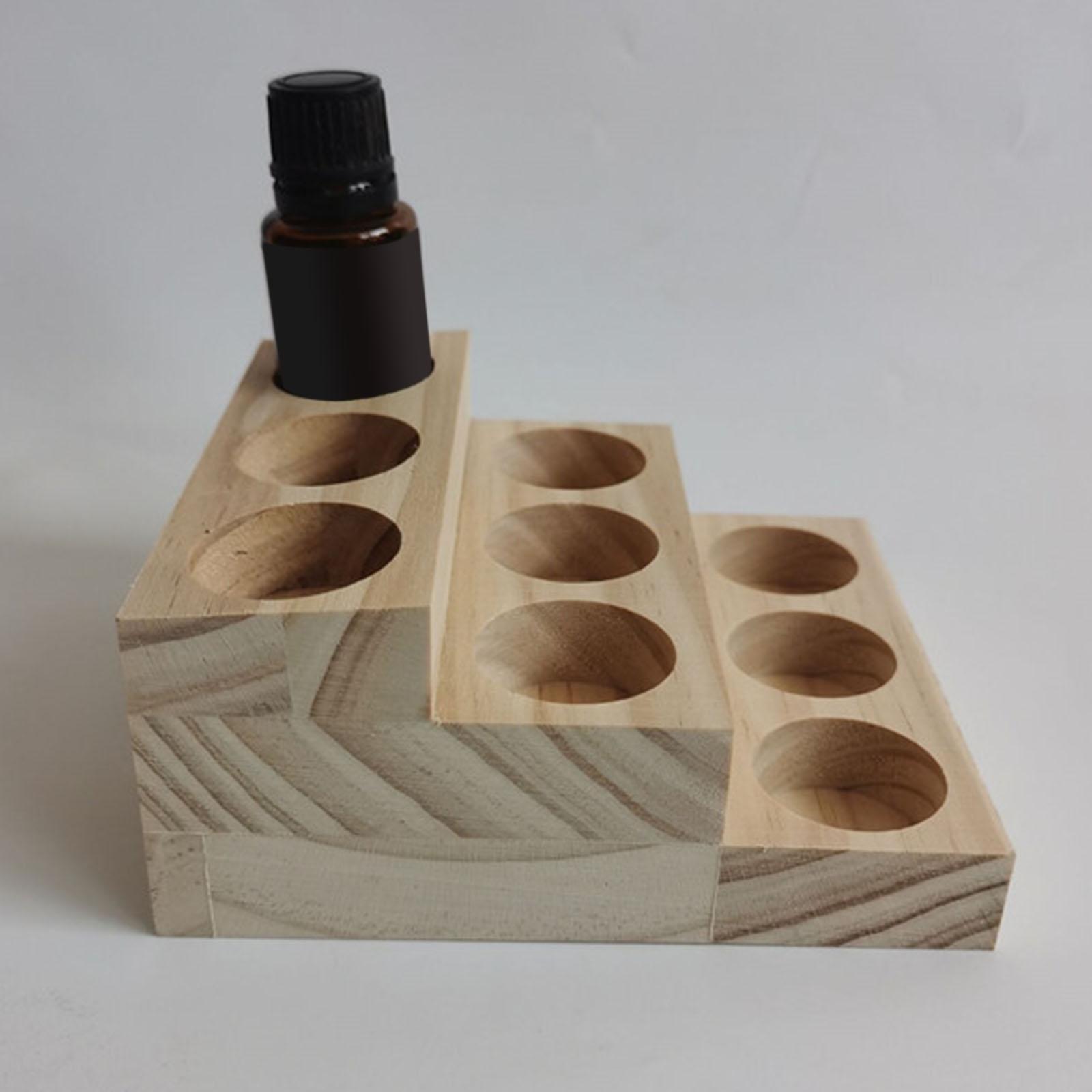 Wooden Essential Oil Display Stand 15ml Perfume Bottles Holder Storage Rack