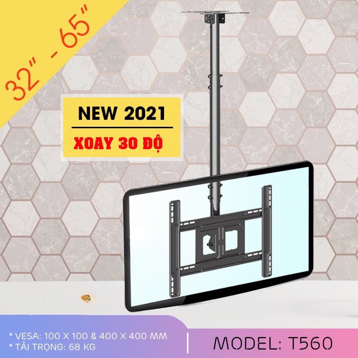 Giá Treo Tivi Thả Trần NB T560 Tivi 32 - 65 Inch - Khung Treo Tivi ngược trần -HÀNG CHÍNH HÃNG